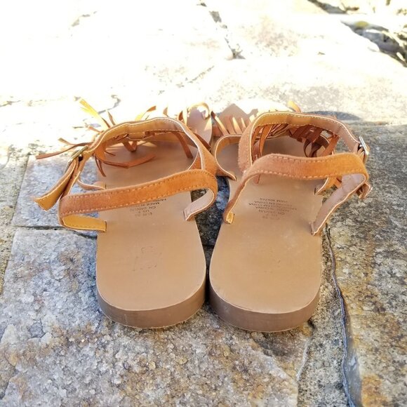 H&M Boho Fringe Studded Flat Sandals Size 7 - Picture 3 of 7